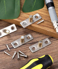 4 Pack Sliding Barn Door Floor Guides With Copper Stainless Steel Rollers And Base Includes 8 Screws Bottom Guide Locators