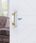 Charleston Pull For Interior Sliding Barn Door Hardware 10 Inch Brushed Gold Finish Easy To Install Rustic Farmhouse Style
