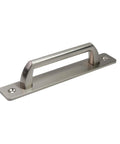 Sliding Barn Door Handle Set 5 Inch Center Hole Aluminum Alloy With Mounting Plate 6 Inch Door Pull Handle 2 Pieces Brushed Silver Indoor Outdoor Durable Hardware With Screws Included Easy Installation