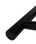 Close-up of 2 Pack Modern 9.5 Inch Sliding Barn Door Pull Handle With Flush Hardware Set Rustic Black Powder Coated Finish