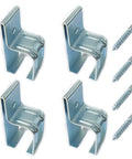 Four Heavy Duty Box Rail Hanger Brackets For Barn Doors Exterior Hardware Galvanized Steel Rust Proof Mount Rail Support