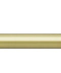 Front view of Seventy Eight And Three Quarters Inch Single Roller Round Rod Barn Door Hardware Kit in Champagne Brass Finish.