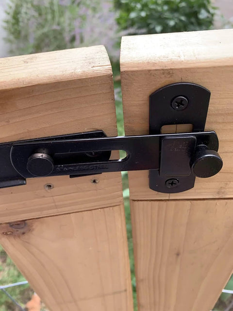 Installed stainless steel door lock for barn doors rust resistant sliding barn door latch cabinet security hardware matte finish