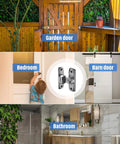 90 And 180 Degree Flip Barn Door Lock 2 In 1 Privacy Security Sliding Latch on garden, bedroom, barn, and bathroom doors.