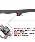 2PCS Barn Door Soft Close Mechanism Spring Buffer Damper with adjustment instructions and hex wrench detail for setup