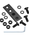 Barn Door Hardware Track Connector Splicing Plate Kit For Sliding Barn Doors Includes Rail Connector Nuts Screws Washers And Spanner Black Finish