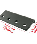 Barn Door Track Connector Plate For Sliding Barn Door Hardware Adaptor And Flat Rail Connector L Shaped Rail Adaptor In Black Universal Fit
