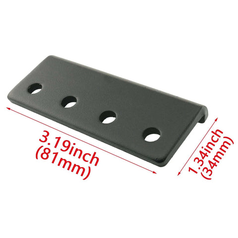 Barn Door Track Connector Plate For Sliding Barn Door Hardware Adaptor And Flat Rail Connector L Shaped Rail Adaptor In Black Universal Fit