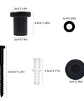Image of 5 Pack 1.18 Inch Barn Door Wall Spacers With Lag Bolts And Wall Anchors For Flat Track Sliding Barn Door Hardware Carbon Steel