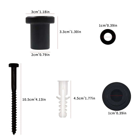 Image of 5 Pack 1.18 Inch Barn Door Wall Spacers With Lag Bolts And Wall Anchors For Flat Track Sliding Barn Door Hardware Carbon Steel