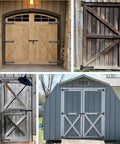 Beefy 12 Inch Heavy Duty T Strap Hinges Set Black Outdoor With 180 Degree Opening on various wooden doors and gates
