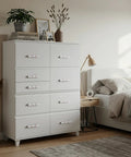 White dresser with Baseball Themed 6 Pack Drawer Pulls 3.75 Inch Metal Cabinet Knobs in bedroom setting