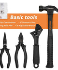 218 Piece General Household Tool Kit With Pliers, Screwdrivers, Socket Set And Portable Case For Auto Repair And Home Projects, Pro Grade Chrome Vanadium Tools, Durable All In One DIY Ready Kit featuring basic tools like pliers, wrench and hammer