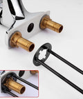 2 Piece Four Jaw Hex Wrench Basin Wrench Set for Tight Spaces Maintenance Installation and Removal of Faucet Nuts Screws Threads