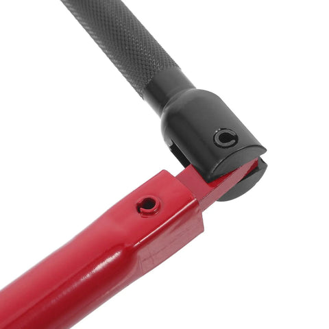 Close-up view of Do It All Basin Wrench And Socket Spanner Set 8 To 13 Millimeter Plumbing Tool Kit, showing grip and head end.