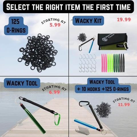 Bass Fishing Wacky Rigging O Rings 125 Pack Black For Wacky Tool And Neko Style Lure Rigs Lightweight Durable Tackle Accessory