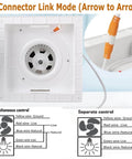 Quiet 118 CFM Bathroom Exhaust Fan With LED Light Ceiling Mount Vent Fan 4 Inch Duct wiring diagram and connector details