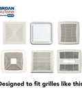 Magnetic Universal CleanCover Bath Fan Replacement Grille For Most Models With Easy Snap On Install No Wiring Or Ceiling Cutting