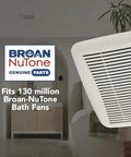 Ultra Quiet Bath Fan Replacement Kit With Motor And Grille 60 CFM 20 Percent More Power White DIY Install No Wiring Or Cutting