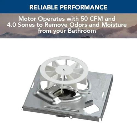 Genuine Bath Fan Replacement Motor And Cover Kit For 50 CFM Four Point Zero Sones Diy Friendly Easy Install Quiet Operation