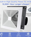 Ultra Quiet Bathroom Ceiling Exhaust Fan For Home Use 110 CFM 1.0 Sones 40 dB Fits 9.1 By 9.1 Inch Housing with Fanspex