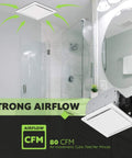 Quiet Ceiling Mount Bathroom Exhaust Fan With 80 CFM And 1.5 Sones White Finish Ideal For Small To Medium Bathrooms Up To 110 Sq Ft From Homewerks