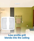 Installed Advantage 50 CFM Ceiling Exhaust Fan For Bathrooms Quiet 3 Sones White By Air King America Efficient Ceiling Vent