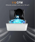 Powerful 110 CFM Bathroom Exhaust Fan With No Attic Access Needed, Easy Install, Ultra Quiet 1.0 Sone, Ceiling Or Wall Mount