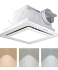 Ultra Quiet 12 Inch Bathroom Exhaust Fan With LED Light 141 CFM Three Color Temperatures 3000K 4000K 6600K Square Vent For Bathroom Office Home By Ventiri