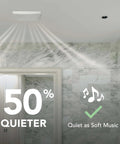 Installed 50 CFM Bathroom Exhaust Fan With Modern Grille, Energy Star Certified, Quiet 2.0 Sones, For Small Bathrooms Up To 45 Sq Ft