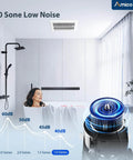 Two Pack Bathroom Exhaust Fans With 80 CFM, 1.0 Sones, Low Noise, Easy To Install, Ceiling Mounted Retrofit Ventilation Fans