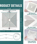 Spring Loaded 10x10 Inch Bathroom Exhaust Fan Cover In White ABS Plastic Square Ceiling Or Wall Mount Grille Replacement With Air Diffuser Standard Lightweight Size Fits 10x10 In Grilles Easy Install product details