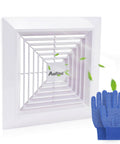 Universal 11x11 Inch Bathroom Exhaust Fan Cover With Spring Load Heavy Duty Plastic Grille For Ceiling Or Wall Mounted Fans No Sweat Easy Install Adjustable Spring Clips Includes Gloves Aufind