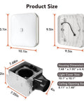 Dimensions of Quiet 100 CFM Bathroom Exhaust Fan With Light And 1.5 Sones, 5000K LED Daylight, Energy Star Certified, ceiling cutout 8.11x7.48 inches