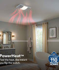Ultimate Bathroom Exhaust Fan With Heater And Lighting 80 CFM Quiet 1.5 Sones Three Level CCT Lighting installed in modern bathroom