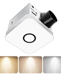 Powerful 2-In-1 Bathroom Exhaust Fan With Light For Quick Moisture Removal And Odor Control, 130 CFM Quiet 1.5 Sones, 32W Motor, 1200-Lumen LED Light With Adjustable 3000K 4000K 5000K, No-Fuss Install OFANKU