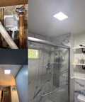 Ultra Quiet 12 Inch Bathroom Exhaust Fan With 6500K LED Light, 120 CFM, 1.0 Sone, 10x10 Mount, Energy Efficient Ceiling Ventilation