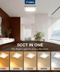 Quiet 110 CFM Bathroom Exhaust Fan With Light For Fresh Air, 1.0 Sones, 1000 LM LED, 5 CCT Color Temperature in a bathroom setting