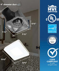 Easy Retrofit Bathroom Exhaust Fan with LED Light in bathroom, ENERGY STAR certified, handles moisture and odor, no attic access