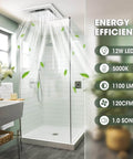 Image of 120 CFM bathroom exhaust fan with light, ultra quiet 1.0 sones, ceiling mounted in a modern bathroom for moisture removal.