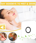 Powerful 2-In-1 Bathroom Exhaust Fan With Light For Quick Moisture Removal And Odor Control, image of fan next to relaxed woman
