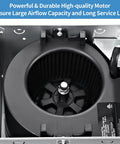 Quiet 110 CFM Bathroom Exhaust Fan motor showing metal housing for ceiling mount, high airflow, energy saving design.