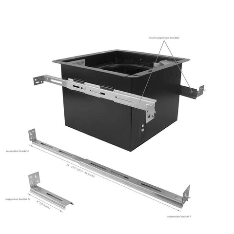 Ultra Quiet 200 CFM Bathroom Exhaust Fan With 2.0 Sones, 6 Inch Duct Collar, Stainless Steel Construction, suspension brackets