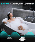 Ultra Quiet Bathroom Exhaust Fan With Light 144 CFM 1 Sone DC Motor 35W 6500K 1200LM LED installed in modern bathroom