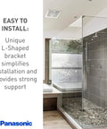 Whisper Quiet Pick A Flow Bath Exhaust Fan For Ceiling Or Wall Mount With DC ECM Motor, Energy Star Certified, in modern bathroom.
