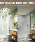 120 CFM Bathroom Exhaust Fan With Light Ultra Quiet 1.0 Sones Ceiling Mount Ventilation For Moisture And Odor Removal Easy Install In Home Bath And Shower Room installed in a bathroom