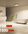 Installed Must-Have 3-In-1 Bathroom Exhaust Fan with Light and Humidity Sensor, Auto On at 60 Percent Humidity, 160 CFM, Quiet 1.0 Sone