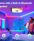 Bathroom Exhaust Fan With Bluetooth Speaker And LED Light All In One 4 In 1 230 CFM 1.5 Sone in bathroom with neon lights