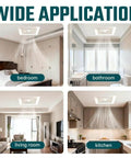 Spring Loaded 10x10 Inch Bathroom Exhaust Fan Cover In White ABS Plastic installed in various rooms for wide application
