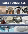 Installation steps for 8664RP 8663RP for Nutone B Unit Bathroom Fan Motor replacement, showing easy fan installation process.